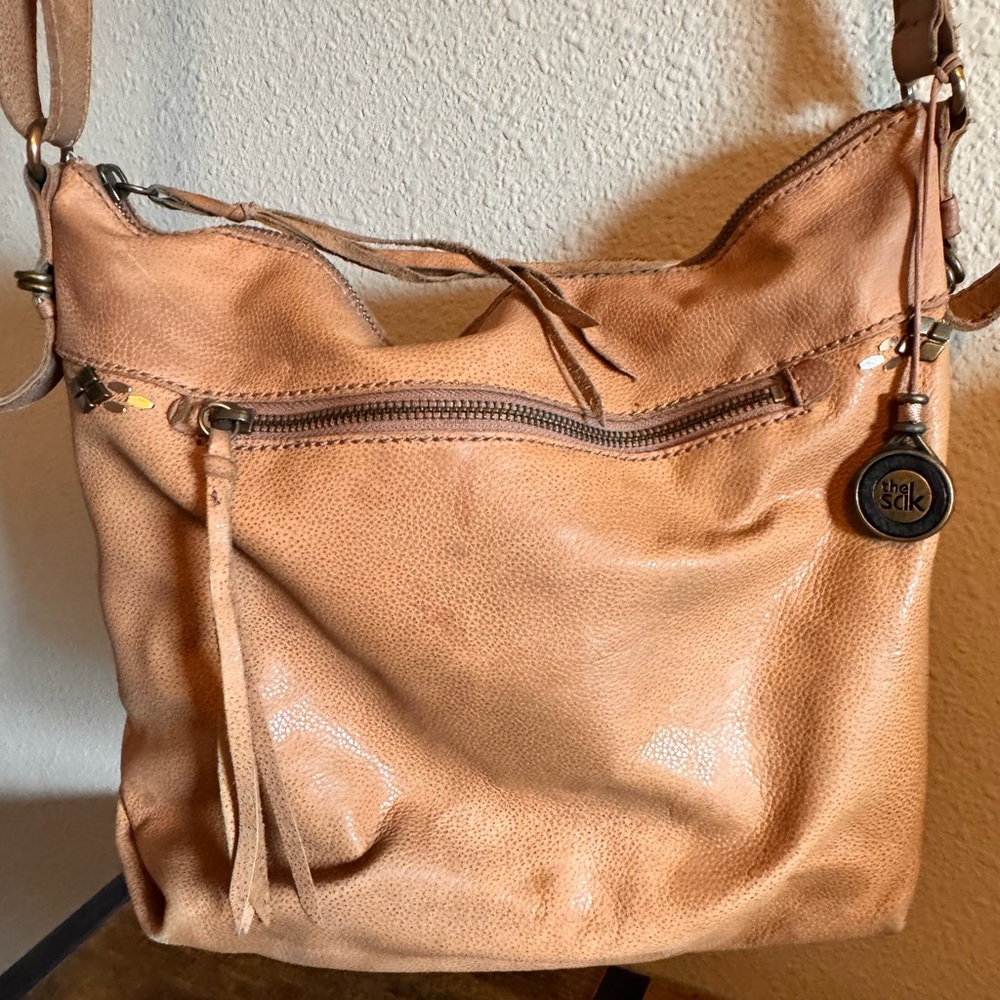 The Sak Tan Leather Shoulder Bag